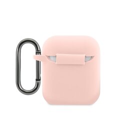 Lacoste Liquid Silicone Glossy Printing Logo Case for Airpods 1/2 Pink hind ja info | Kõrvaklappide tarvikud | hansapost.ee