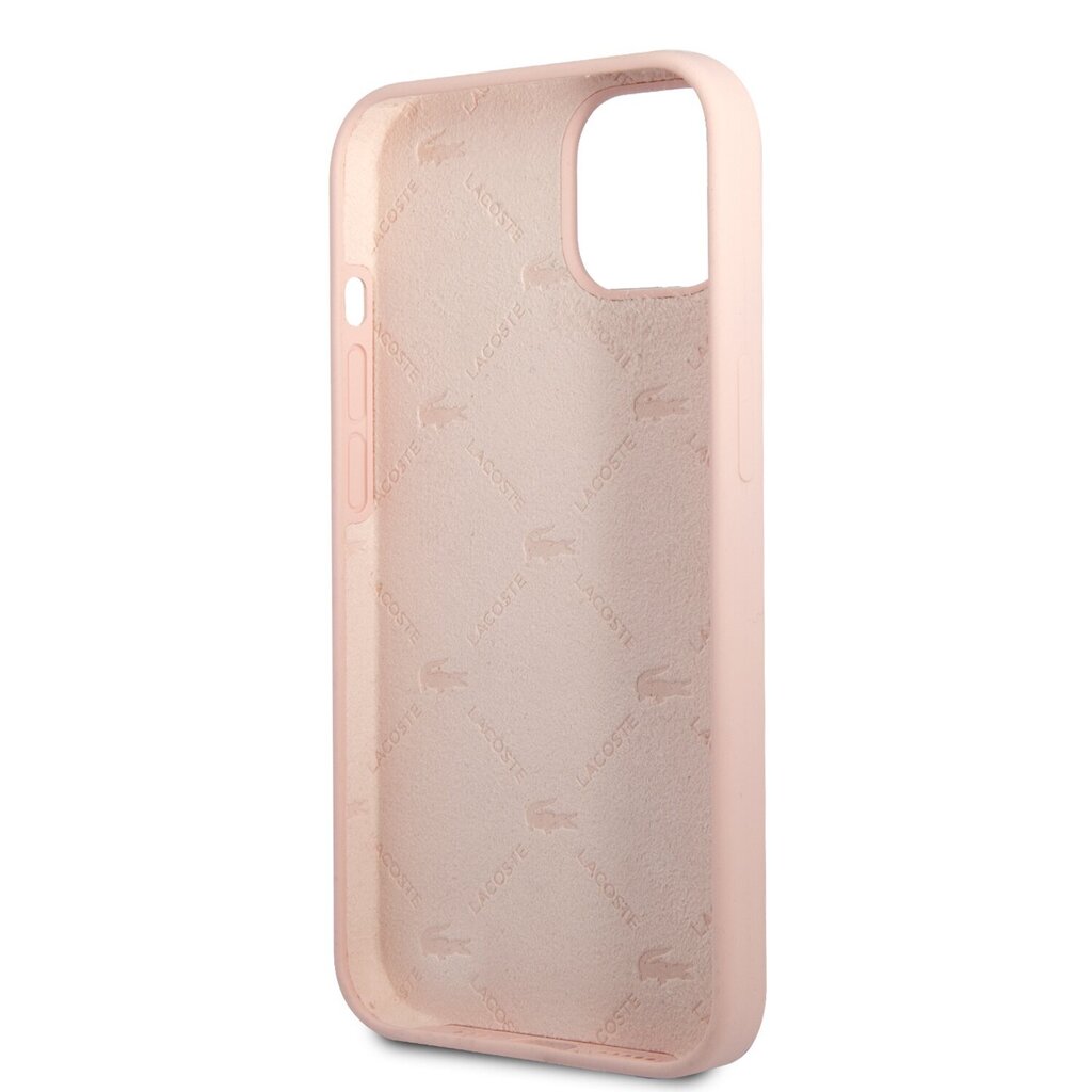 Lacoste Liquid Silicone Glossy Printing Logo Case for iPhone 13 Pink hind ja info | Telefonide kaitsekaaned ja -ümbrised | hansapost.ee