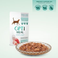 Optimeal Steril влажный корм для кошек - соус из индейки 12 х 85 г цена и информация | Кошачьи консервы | hansapost.ee