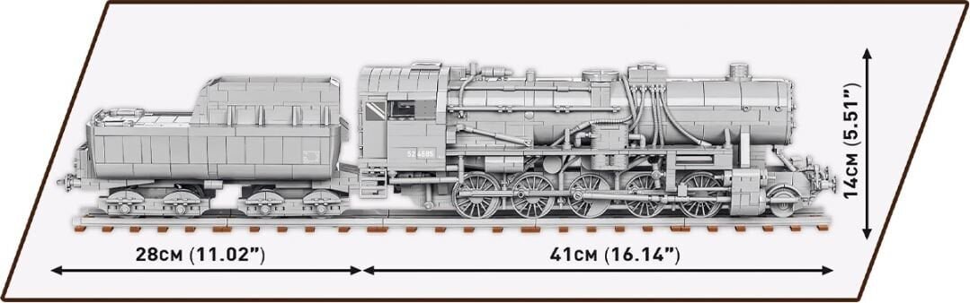 Konstruktor auruvedur Cobi Kriegslokomotive Baureihe 6281 2476-osaline hind ja info | Klotsid ja konstruktorid | hansapost.ee