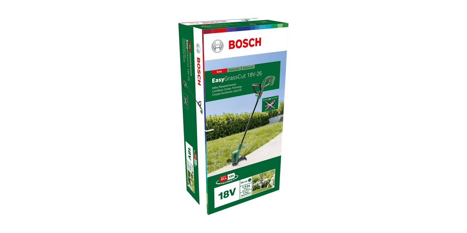 Juhtmeta trimmer Bosch Easy GrassCut 18V, ilma akuta hind ja info | Trimmerid | hansapost.ee