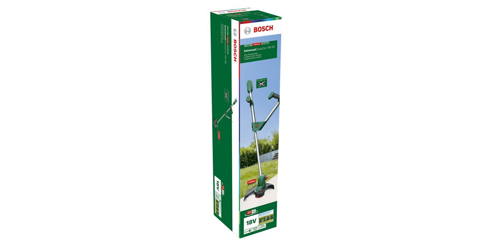 Murutrimmer Bosch UniversalGrassCut 18V-26; 18 V (ilma aku ja laadijata) hind ja info | Trimmerid | hansapost.ee