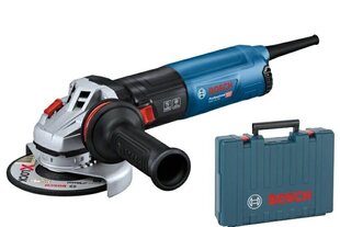 Угловая шлифовальная машинка BOSCH 125 мм 1400 Вт GWS 14-125 S, чехол с регулировкой мощности цена и информация | Шлифовальные машины | hansapost.ee