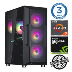 Intop Ryzen 7 5700X 16GB 250SSD M.2 NVME GTX1650 4GB no-OS hind ja info | Lauaarvutid | hansapost.ee