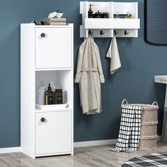 Ванная шкафчик Kalune Design Teo, белая цена и информация | Шкафчики для ванной | hansapost.ee