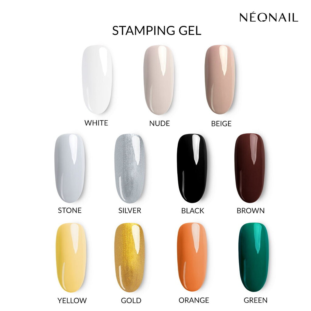 Geel Neonail Stamping Gel, valge, 4 ml цена и информация | Maniküüri ja pediküüri tarvikud | hansapost.ee