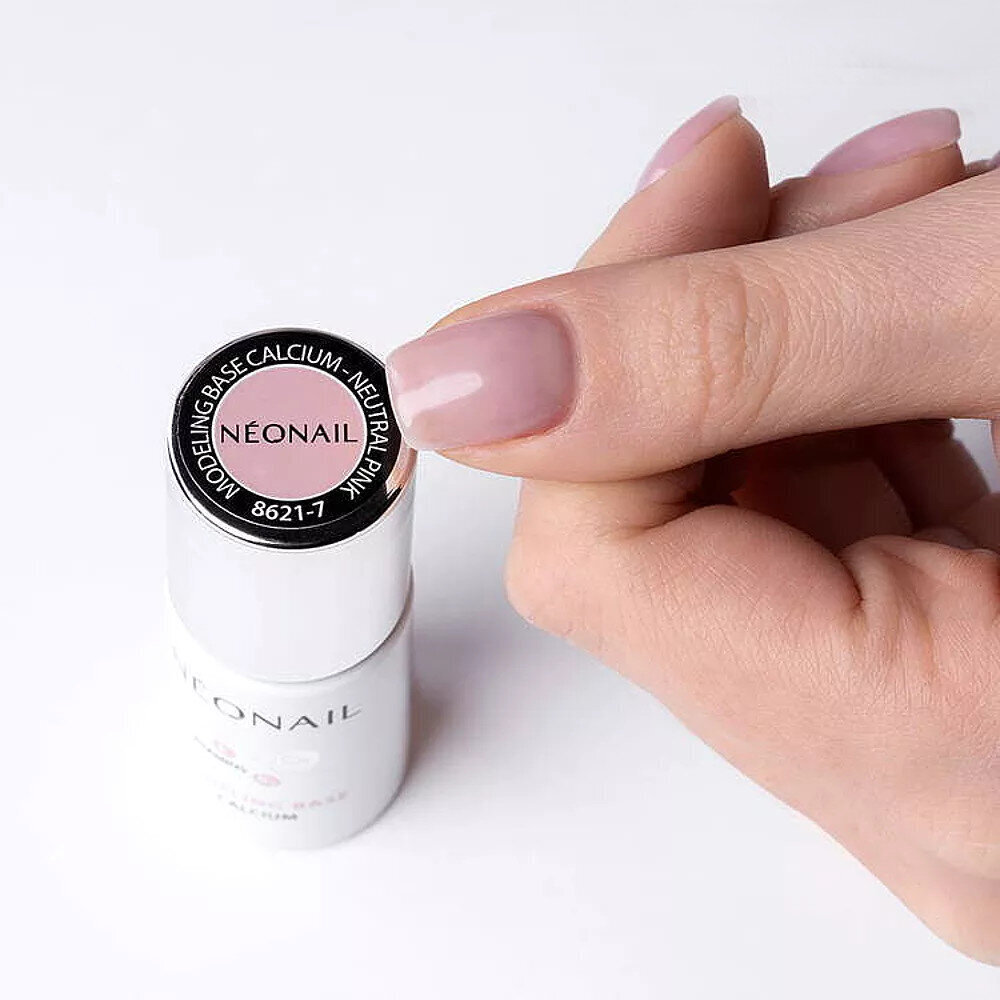 Hübriidküünelakialus Neonail Modeling Base Calcium, Neutral Pink, 7,2 ml hind ja info | Küünelakid ja küünelakieemaldajad | hansapost.ee