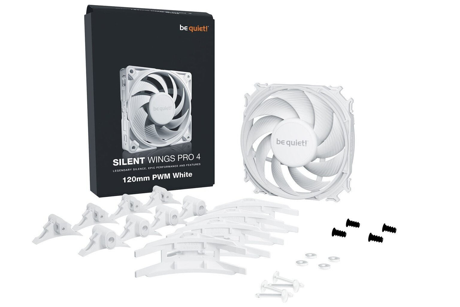 Be Quiet Silent Wings Pro 4 PWM White (BL118) hind ja info | Arvuti ventilaatorid | hansapost.ee