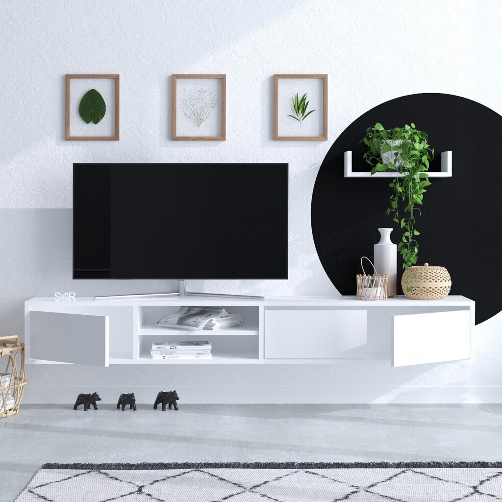 2-osaline elutoa mööblikomplekt Kalune Design Alcor, valge цена и информация | Sektsioonkapid | hansapost.ee