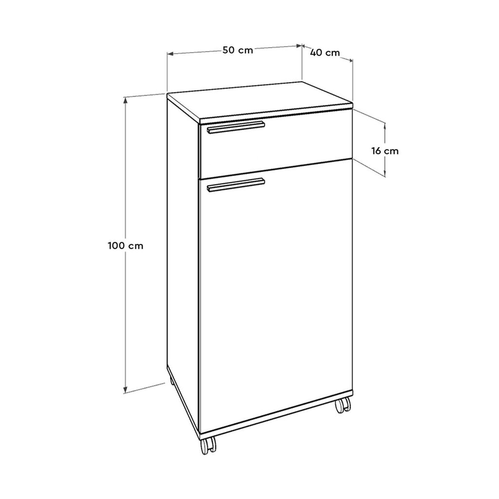 Kapp Asir Adr-411-Pp-1, valge hind ja info | Elutoa kapid | hansapost.ee