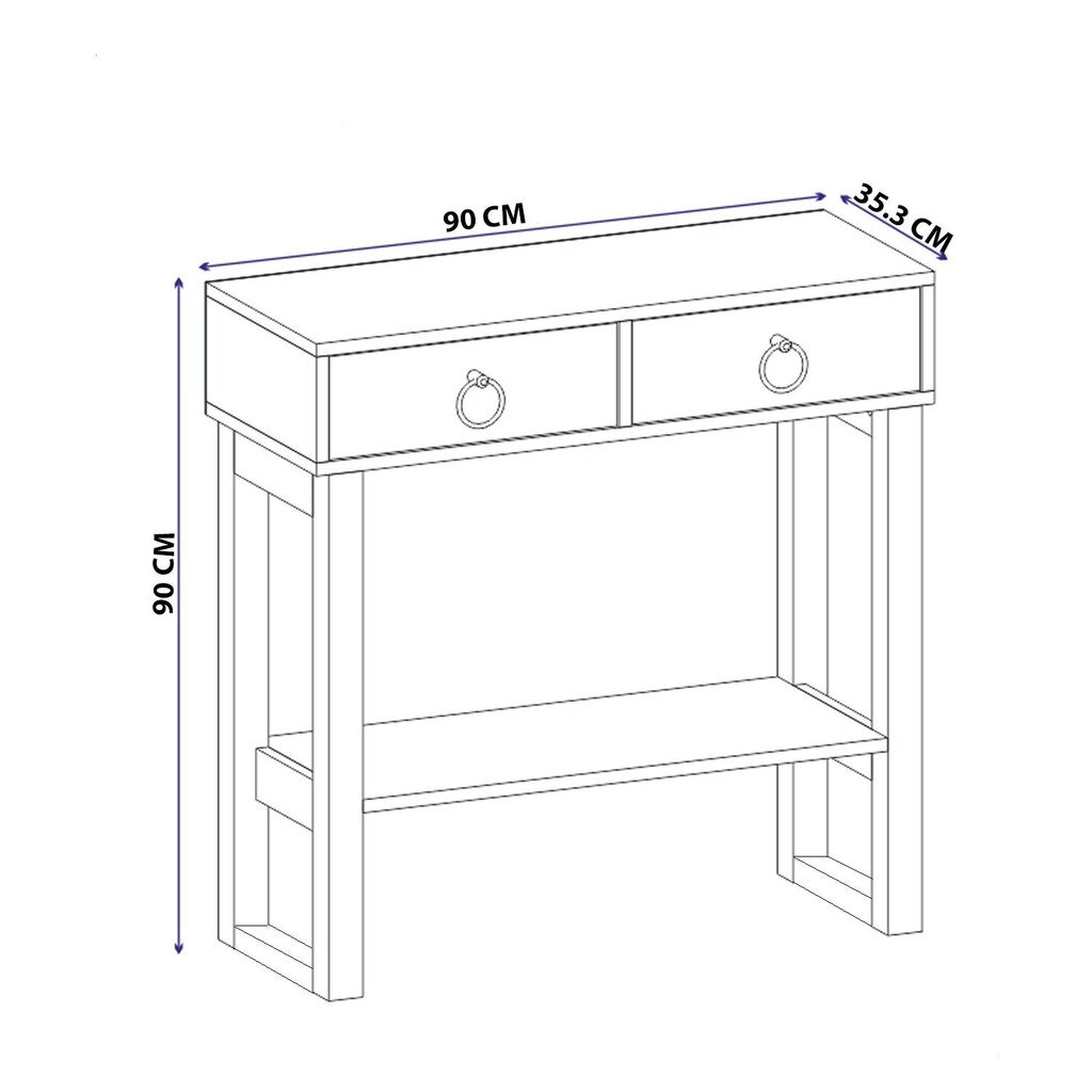 Konsoollaud Kalune Design Valeri, pruun/must hind ja info | Konsoollauad | hansapost.ee