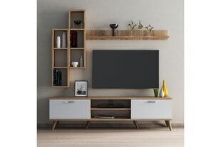 4-osaline elutoa mööblikomplekt Kalune Design TVU0303, pruun/valge цена и информация | Секции | hansapost.ee