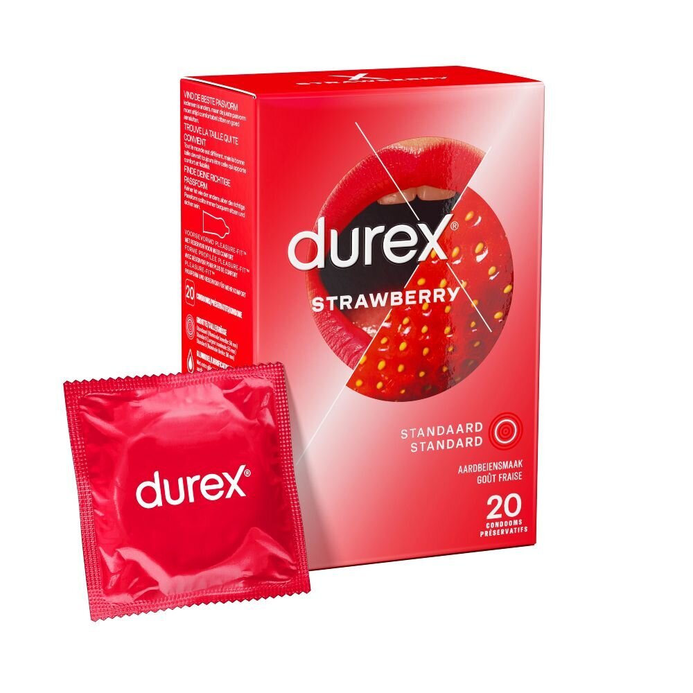 Презервативы Durex со вкусом клубники, 20 штук цена | hansapost.ee