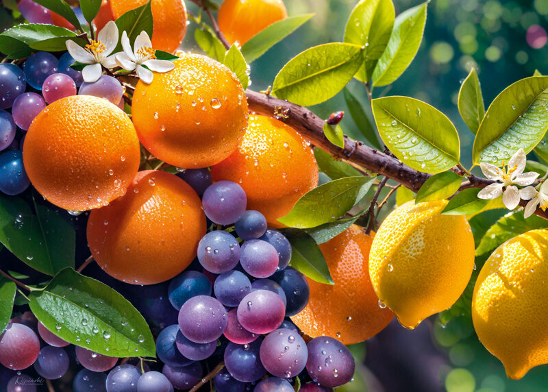 Pusle CherryPazzi Sunny Fruits, 1000 d. hind ja info | Pusled lastele ja täiskasvanutele | hansapost.ee