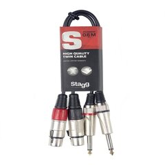 Stagg XLR, 6.35 мм, 60 см цена и информация | Кабели и провода | hansapost.ee