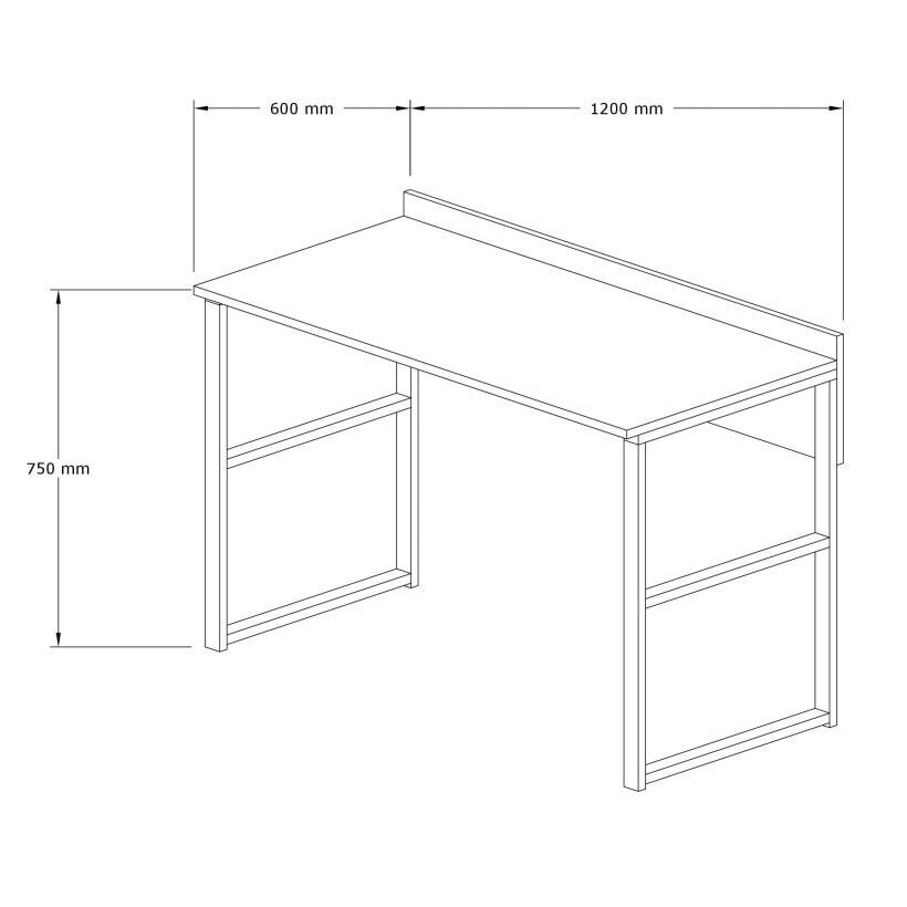 Kirjutuslaud Kalune Design Deha, pruun/must hind ja info | Arvutilauad, kirjutuslauad | hansapost.ee