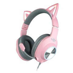 Foxxray Shining Cat Gaming Headset Wired Черный/розовый цвет цена и информация | Наушники Спортивные Наушники Для Бизнеса Тренажерный Зал Плавание Бег Черный | hansapost.ee