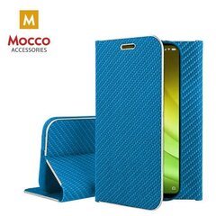 Mocco Carbon Leather Book Case For Apple iPhone X / XS Blue цена и информация | Чехлы для телефонов | hansapost.ee