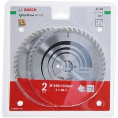 Пильный диск Bosch Optiline, 190 мм цена и информация | Пилы, циркулярные станки | hansapost.ee