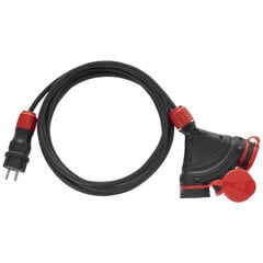 AWTOOLS EXTREME CABLE 10m 3x1.5mm 3 РОЗЕТКИ IP54 16A/4000W цена и информация | Бытовые удлинители | hansapost.ee