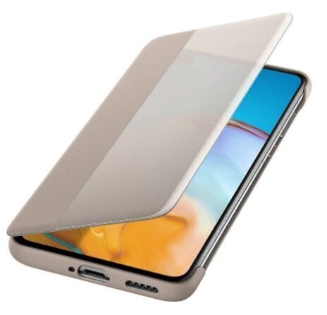 Huawei Smart View Flip Cover, sobib Huawei P40, pruun цена и информация | Telefonide kaitsekaaned ja -ümbrised | hansapost.ee