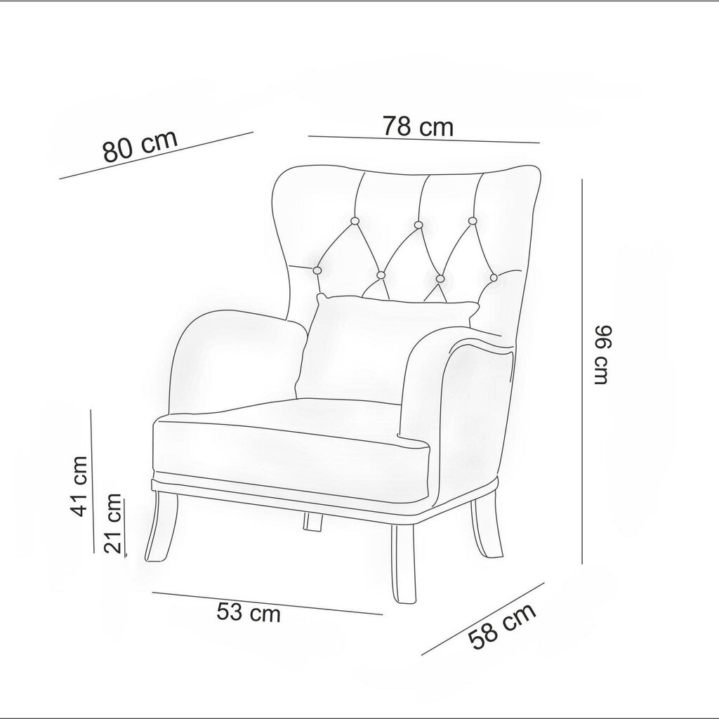 Tugitool Hanah Home Marta, kollane hind ja info | Tugitoolid | hansapost.ee