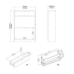 Тумбочка для обуви Aatrium Shoes, 70x24x101 см, черная цена и информация | Полки для обуви, банкетки | hansapost.ee