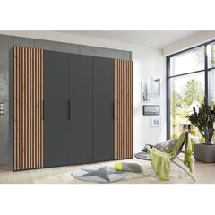 5-дверный шкаф Aatrium Andorra, черный/коричневый цвет цена и информация | Шкафы | hansapost.ee