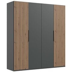 Шкаф 4-дверный Aatrium Andorra, черный/коричневый цвет цена и информация | Шкафы | hansapost.ee