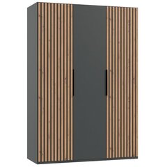Шкаф 3-дверный Aatrium Andorra, черный/коричневый цвет цена и информация | Шкафы | hansapost.ee