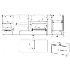 Vannitoakapp Aatrium Salinas, 80x34x56 cm, valge price and information | Vannitoakapid | hansapost.ee