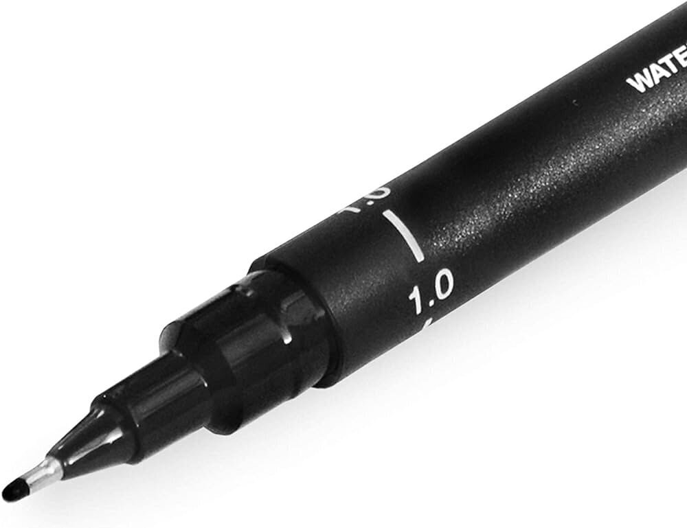 Marker Uni-Ball Mitsubishi Pencil PIN 01-200(S), 12 tk, must цена и информация | Kirjatarvikud | hansapost.ee