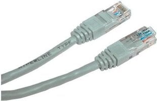 кабель сетевой lan utp, cat.5e, rj45 m - rj45 m, 2 м, неэкранированный, серый, логотип, блистер цена и информация | Кабели и провода | hansapost.ee