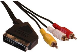 Scart RCA, 5 m hind ja info | Juhtmed ja kaablid | hansapost.ee