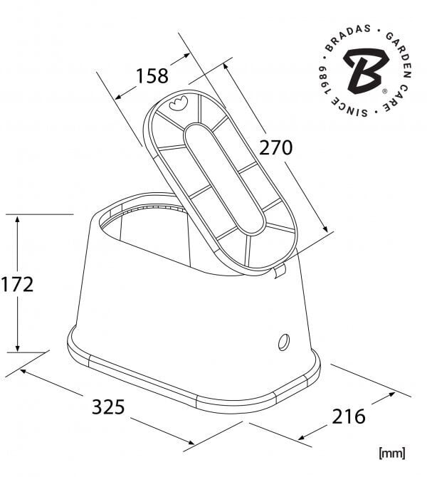 Klapikarp "Mini" 32x21cm цена и информация | Aiatööriistade varuosad | hansapost.ee