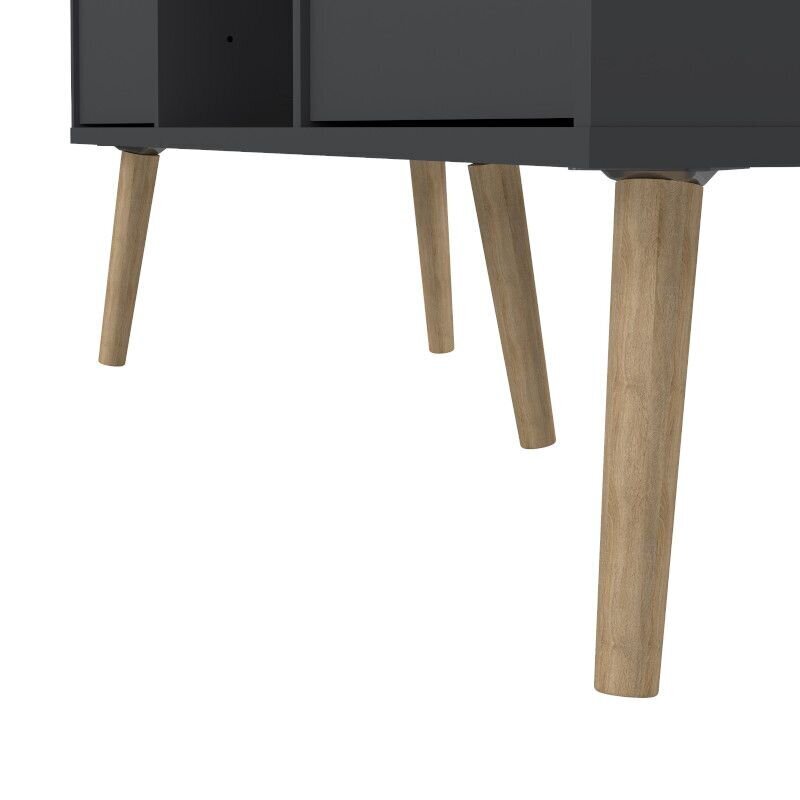 Tv-laud Aatrium Bodo, 117x39x61 cm, must hind ja info | Televiisori alused | hansapost.ee
