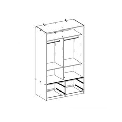 Шкаф Aatrium Line, 121x60x200 см, белый цена и информация | Шкафы | hansapost.ee