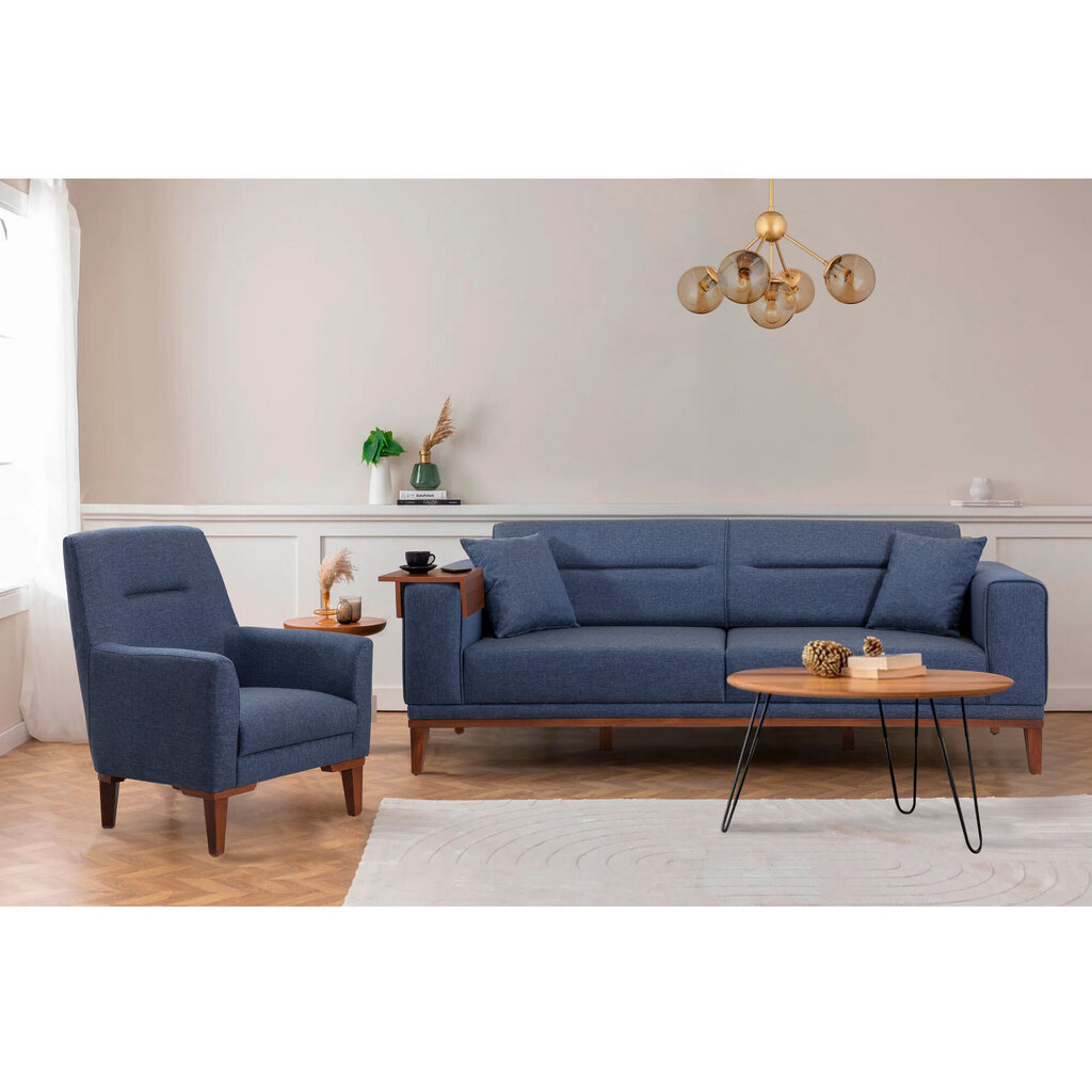 2-osaline elutoa mööblikomplekt Asir Liones 1048, sinine цена и информация | Pehme mööbli komplektid | hansapost.ee