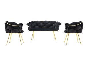 3-х частный комплект мебели для гостиной Asir Balon 2111, черный цена и информация | Комплекты мягкой мебели | hansapost.ee