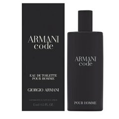 Meeste tualettvesi Giorgio Armani Code EDT, 15 ml hind ja info | Parfüümid meestele | hansapost.ee