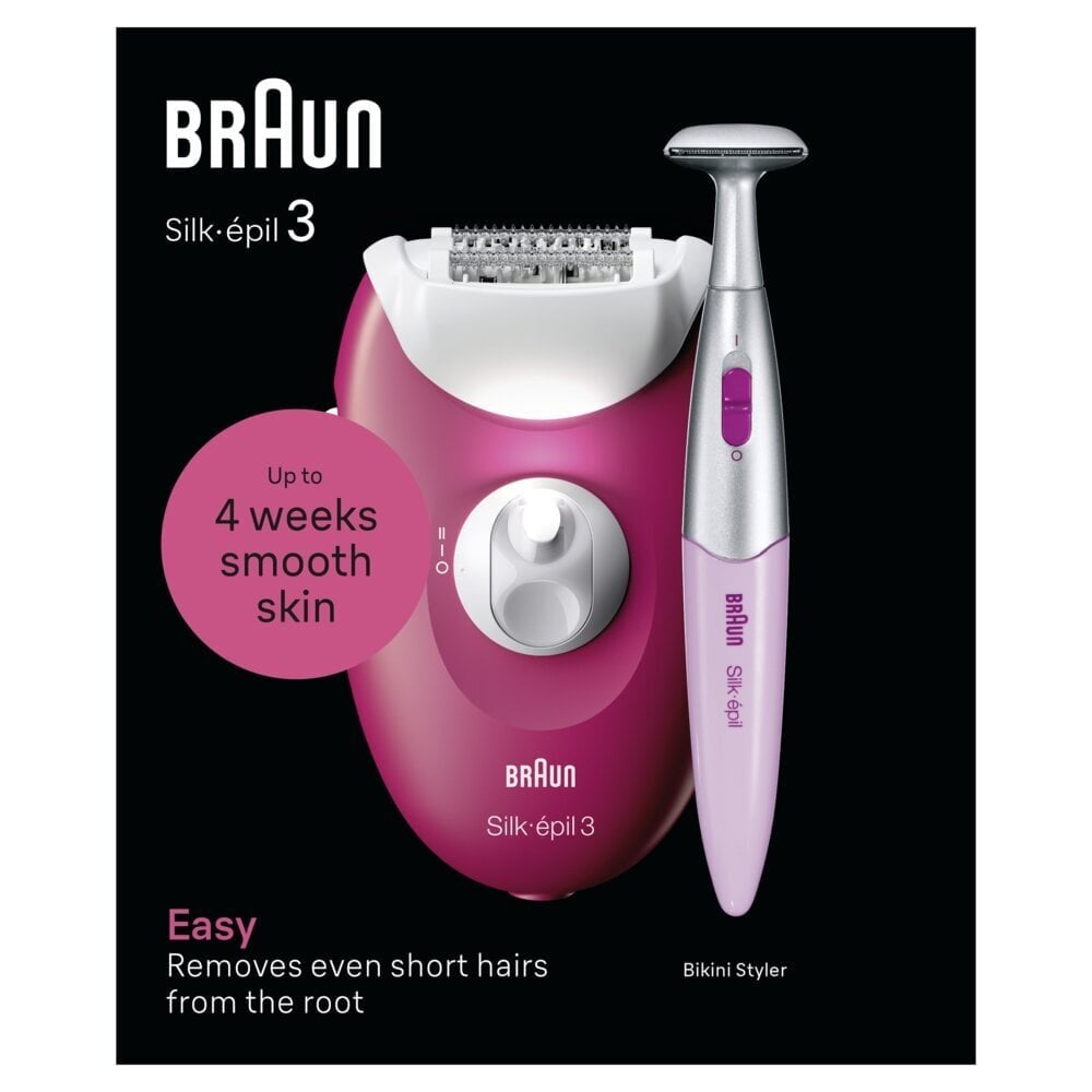 Braun Silk-Epil 3 3-202 hind ja info | Raseerijad, epilaatorid ja fotoepilaatorid | hansapost.ee