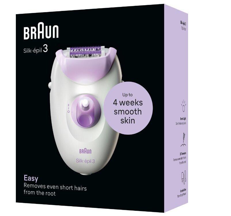 Braun Silk-Epil 3 3-000 цена и информация | Raseerijad, epilaatorid ja fotoepilaatorid | hansapost.ee
