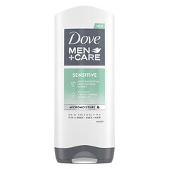 Dušigeel Dove Men+ Care Sensitive, 400 ml hind ja info | Dušigeelid, õlid | hansapost.ee