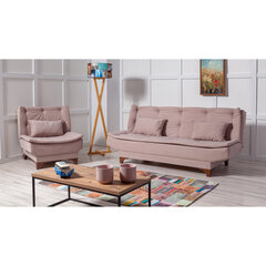 2-х частный комплект мебели для гостиной Asir Kelebek-TKM08 0900, розовый цена и информация | Комплекты мягкой мебели | hansapost.ee