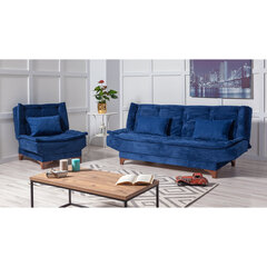 2-х частей гостиной мебельный комплект Asir Kelebek-TKM06 0201, синий цена и информация | Комплекты мягкой мебели | hansapost.ee