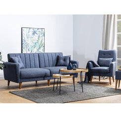 2-х частный комплект мебели для гостиной Asir Aqua-TKM06-1048, синий цена и информация | Комплекты мягкой мебели | hansapost.ee