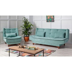 2-х частный комплект мебели для гостиной Asir Kelebek-TKM03 0400, зеленый цена и информация | Комплекты мягкой мебели | hansapost.ee
