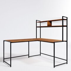 Письменный стол Asir L203, коричневый/черный цена и информация | Компьютерные, письменные столы | hansapost.ee