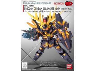 Сборная Gunpla модель. Bandai - SD Ex-Standard RX-0 (N) Unicorn Gundam 02 Banshee Norn (Destroy Mode), 65628 цена и информация | Конструкторы и кубики | hansapost.ee