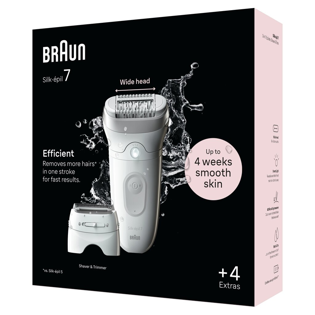 Braun Silk•épil 7 SE7-041 цена и информация | Raseerijad, epilaatorid ja fotoepilaatorid | hansapost.ee